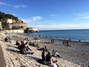 Nice is a place to enjoy solo travel like a local.  With pebbled beaches along Boulevard des Anglais, Nice, France it's paradise on the riviera.
