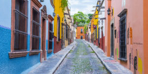 Colorful streets in one of Mexico's best places to experience, San Miguel de Alllende.